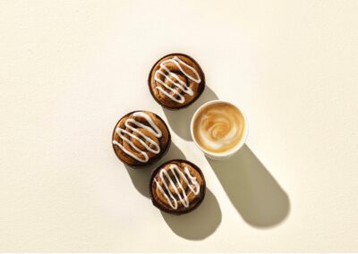 Coffee cinnamon buns made with coffee flour